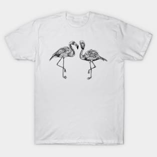 Flamingos Print T-Shirt